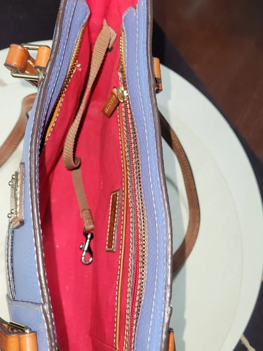 Dooney & Bourke  Small Lexington Shopper - Blue (Jeans)  [HL Item #HL10]